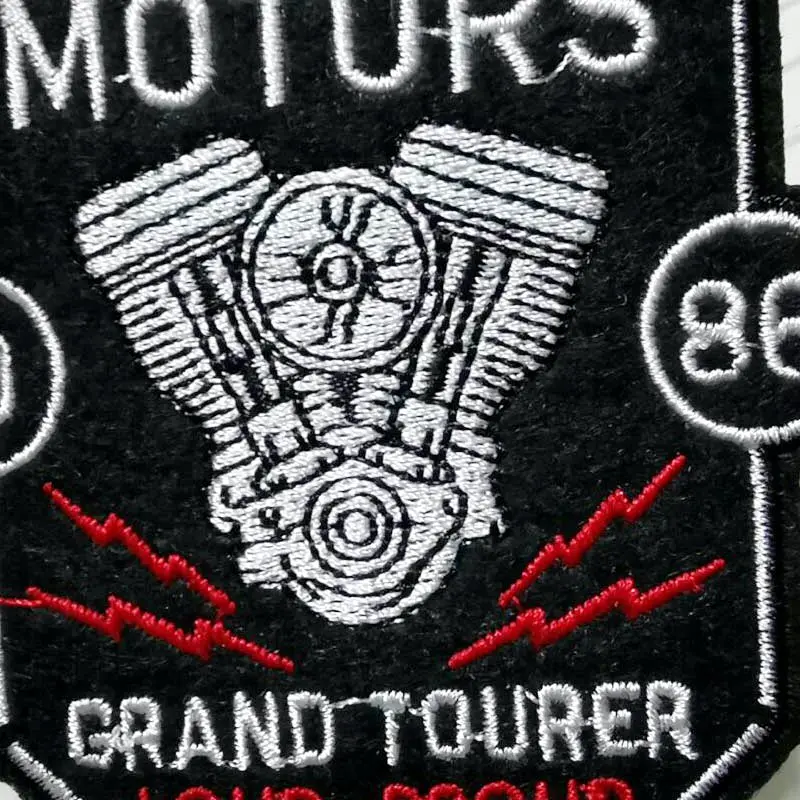 Панк Байкер хиппи рок Badg череп вышитые нашивки для одежды с полосками Утюг на