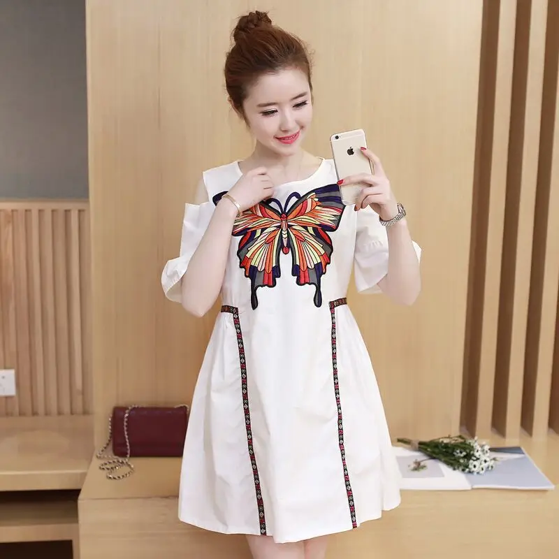 2021 летние платья для беременных без бретелек с коротким рукавом Одежда открытыми