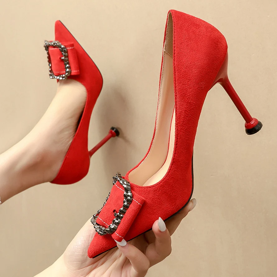 Женские свадебные туфли на низком каблуке красные туфли-лодочки больших