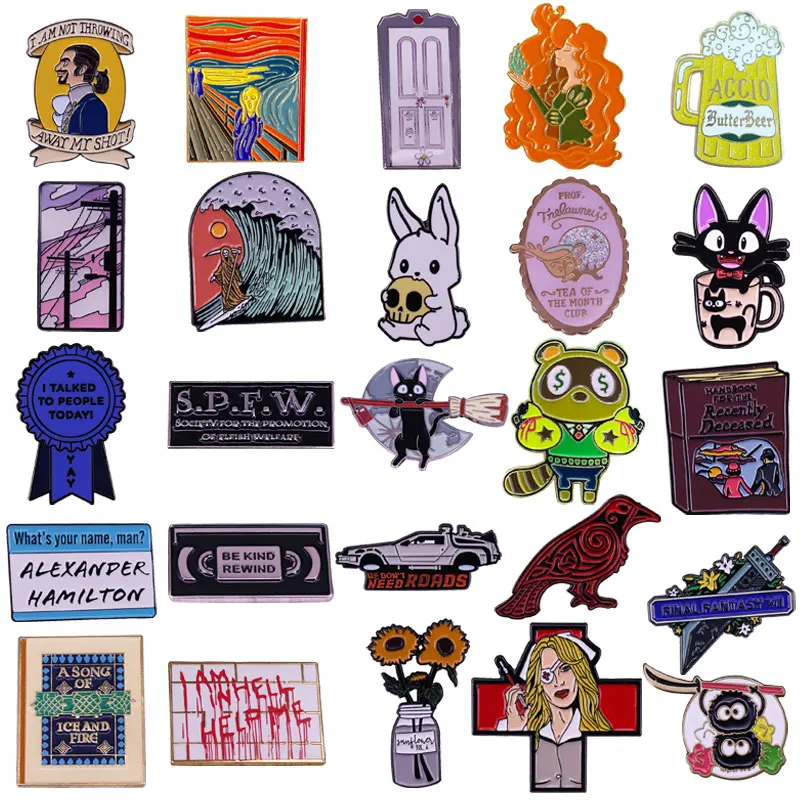 

Милый кролик, жесткие булавки для лацканов, эмалированная брошь для рюкзака, джинсов, булавка Qigong Master, фотоаксессуары, подарки