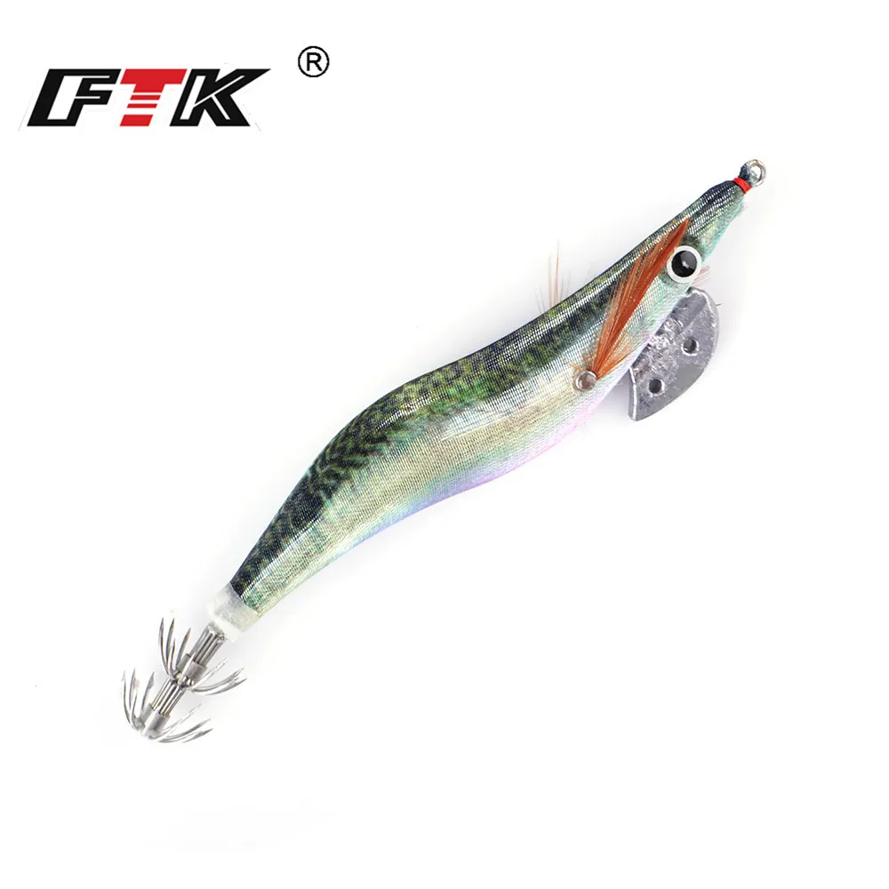 ФТК жесткая приманка для рыбалки поддельные Креветки Дерево наживка рыболовная