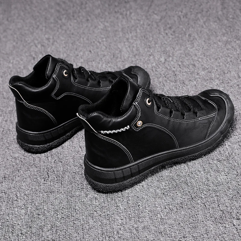 Модные мужские деловые туфли черные мягкие кожаные повседневные брендовые