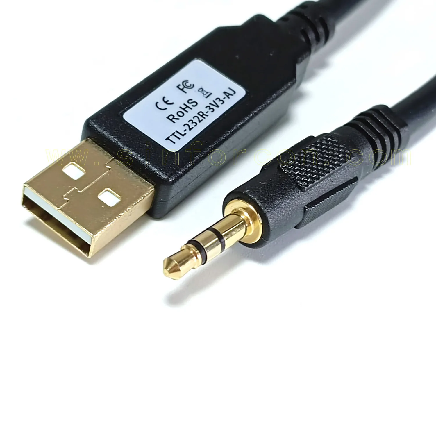 Usb Uart Ttl para 3.5 mm Adaptador Serial Estéreo Debug Cabo Comptle Ftdi Ttl232r3v3-aj ou Ttl-232r5v-aj Ft232rq Cabos de computador e conectores