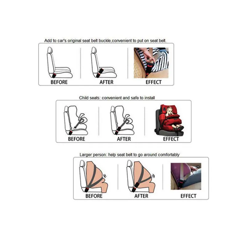 1 шт. Универсальный автомобильный ремень безопасности удлинитель для ремня