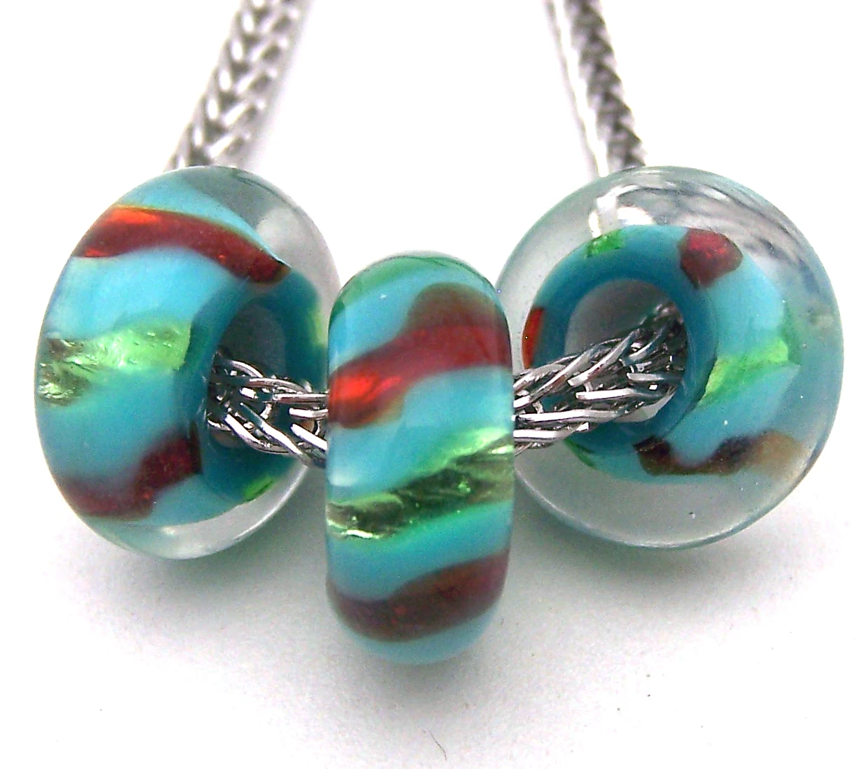 

JGLZ2610 3X 5MM Hole DIY GlassBead Murano Glass beads Fit European Charms Bracelet diy jewelry Lampwork