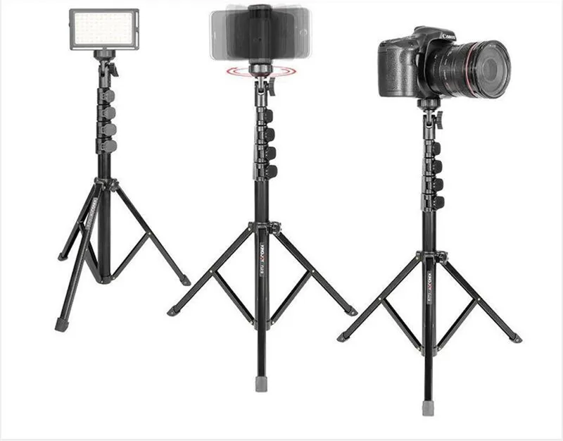 

2020 new universal selfie stick tripod aluminum alloy one-piece floor live tripod