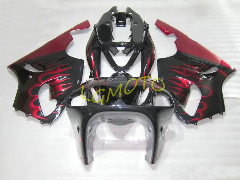 

Kawasaki Ninja ZX 7R 1996 1997 1998 1999 2000 2001 2002 2003 Free customize body kit ZX7R 96-03 bodywork fairings RED FLAME