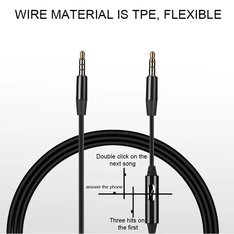 Портативные Проводные стереонаушники с регулируемой головкой для Xiaomi Samsung Huawei LG