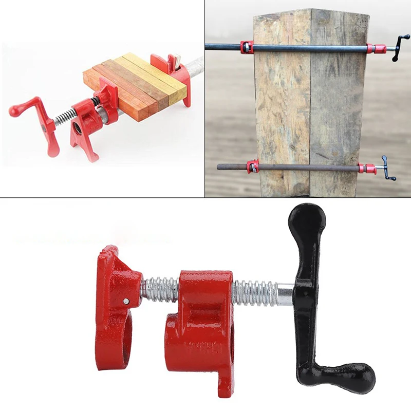 

Heavy Duty Pipe Clamp Woodworking Wood Gluing Pipe Clamp1/2 Inch Pipe Clamp Fixture Carpenter Woodworking Tools