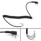 2-контактный 4-проводной динамик, микрофонный кабель для Baofeng UV5R Kenwood TK370 Motorola, рация, радио и домофон с 2-контактным разъемом типа K