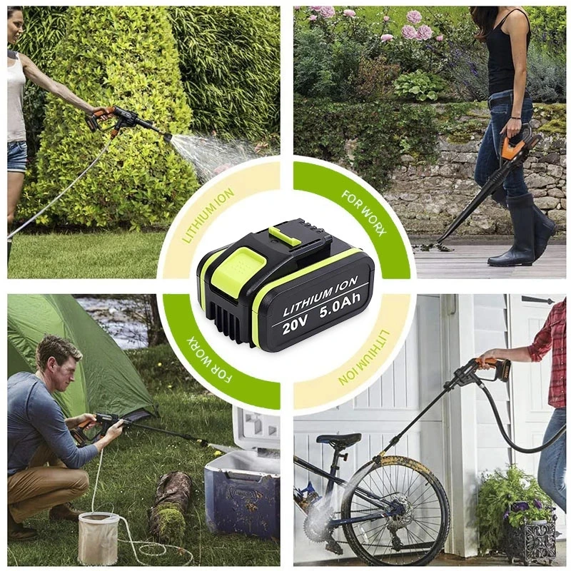 

2pcs 5000mAh Replacement Lithium Battery for Worx WA3551 WA3883 WA3869 WA3880 WA3867 WA3881 Power Tools 20V Rechargeable Battery