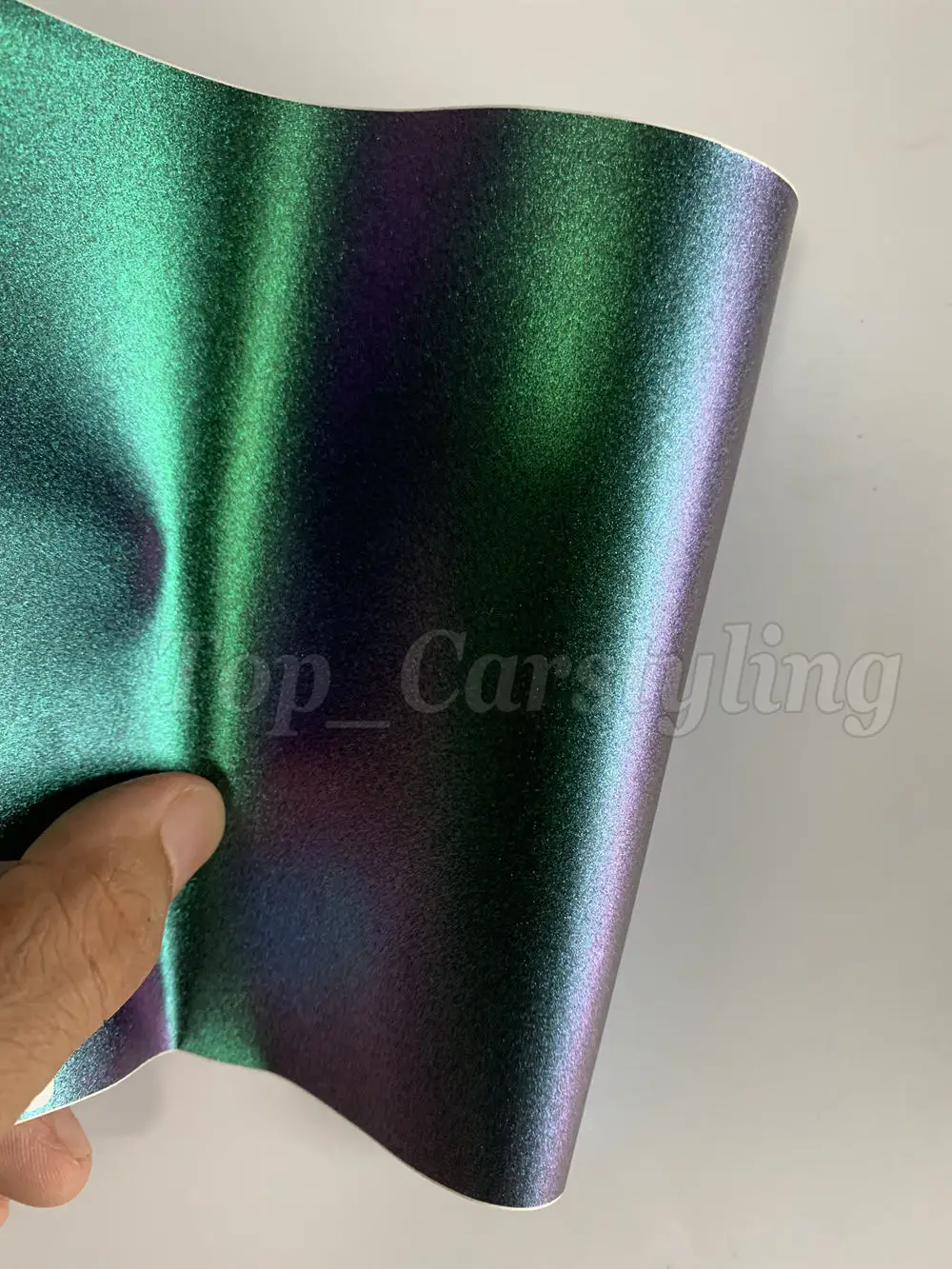 Зеленая фиолетовая матовая виниловая пленка-Хамелеон для автомобиля