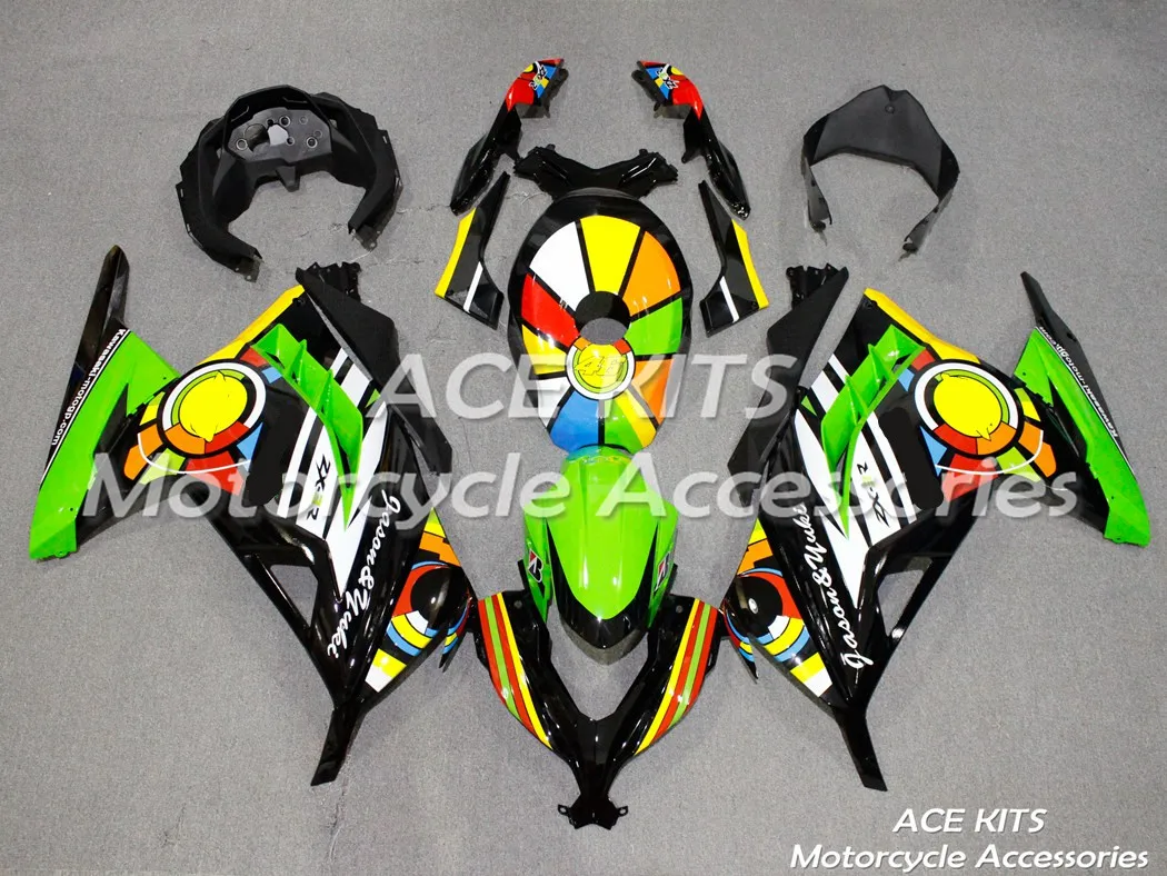 

Новинка Обтекатели для мотоциклов из АБС для Kawasaki Ninja300 EX300 2013-2017 13 14 15 16 17 кузов доступен во всех цветах No.0041