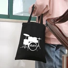 Женская Холщовая Сумка-тоут Rock Music, Модный шоппер на плечо, Повседневная дорожная сумка в стиле Харадзюку, многоразовые спасательные сумки для мам