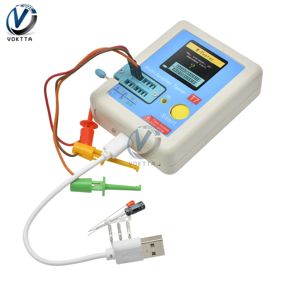 TC-T7-H Высокоточный Транзистор тестер ESR Диод Триод Емкость MOS/PNP/NPN LCR MOSFET TFT ЖК-экран тестер мультиметр T7