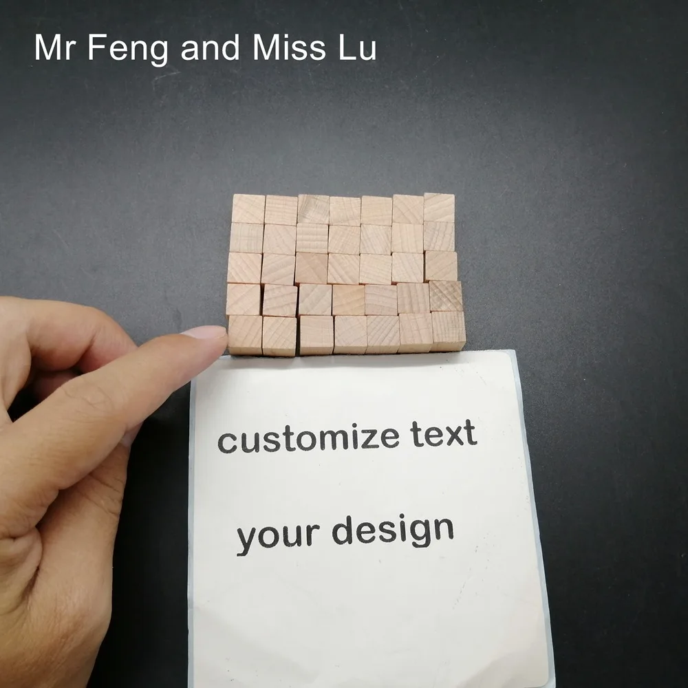 10 мм 5*7 шт деревянный куб головоломка лазерная гравировка процесс Принять