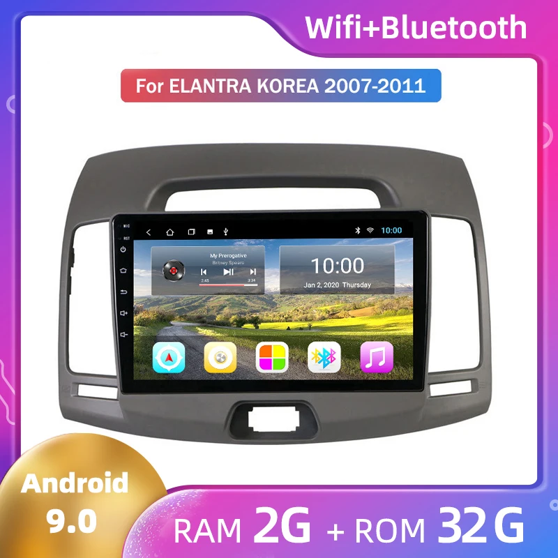 Мультимедийный автомобильный мультимедийный сенсорный экран для Hyundai Elantra Overseas