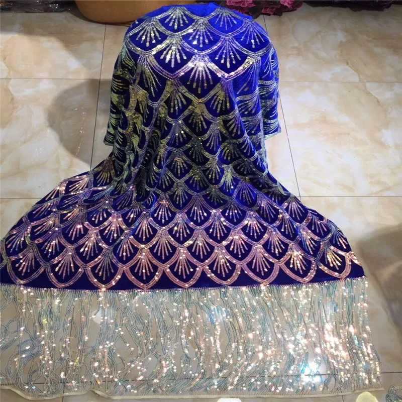 Сетка кружевная отделка последние Африканские кружева золотые кисточки блестки