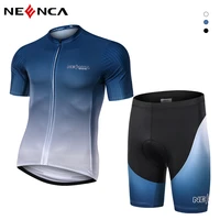 neenca summer cycling jersey set breathable team racing sport bicycle jersey mens cycling clothing mtb shorts bike short shirt
