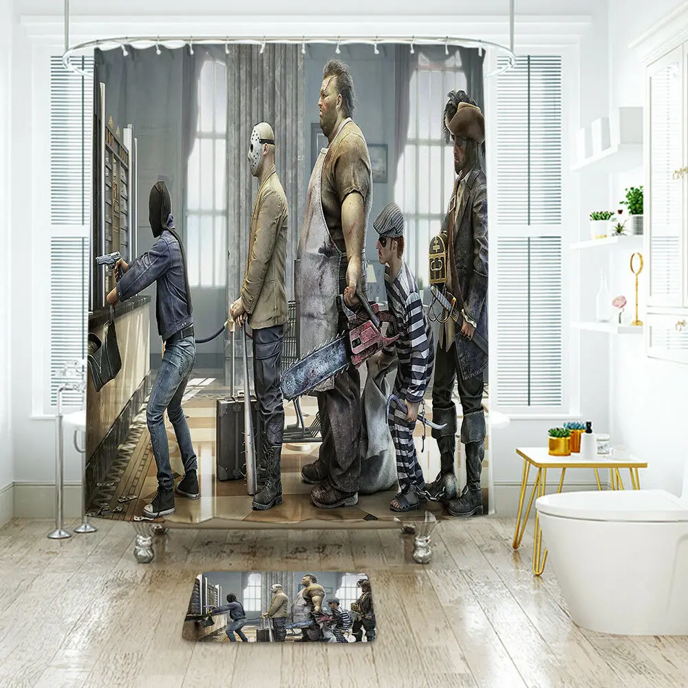 

Good Funny Robber Design Polyester Fabric Waterproof Shower Curtain