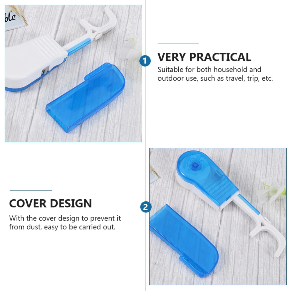 

Handy Floss Holder Replaceable Flosser Teeth Floss Rack (2Pcs 30m Floss)