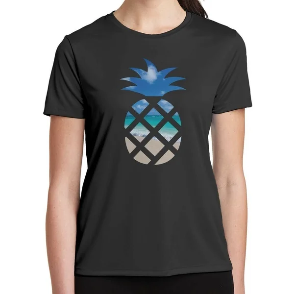 

Pineapple Beach T-Shirt Beach Scene through a pinapple Summer is here! 2061