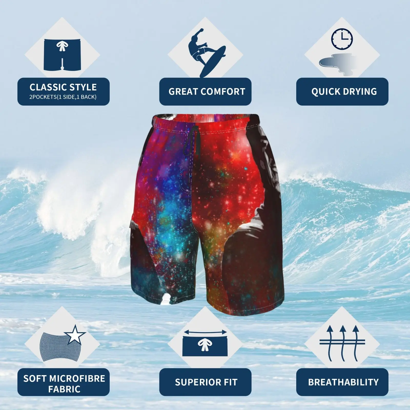 Пляжные шорты будьте крутыми как Карл Космос наука Саган академическое интервью