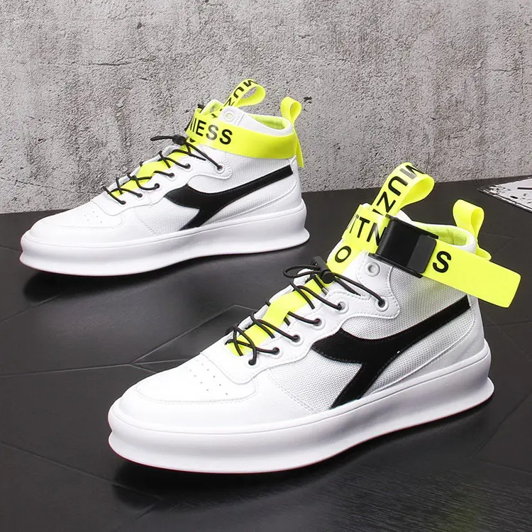 

Personalized Luxury Men Leisure Shoes Fashion Designer Round Toe Buckle Strap Breathable Men Casual Comfort Shoes High Top