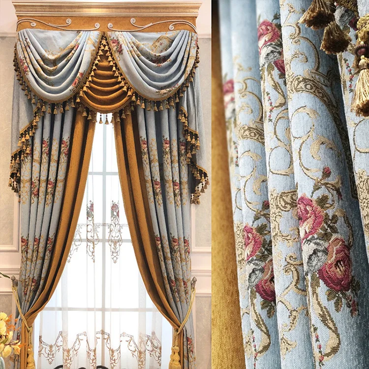 

Modern European-style Luxury Atmosphere Luxury High-end Curtains for Living Room Bedroom Study Blackout Curtains