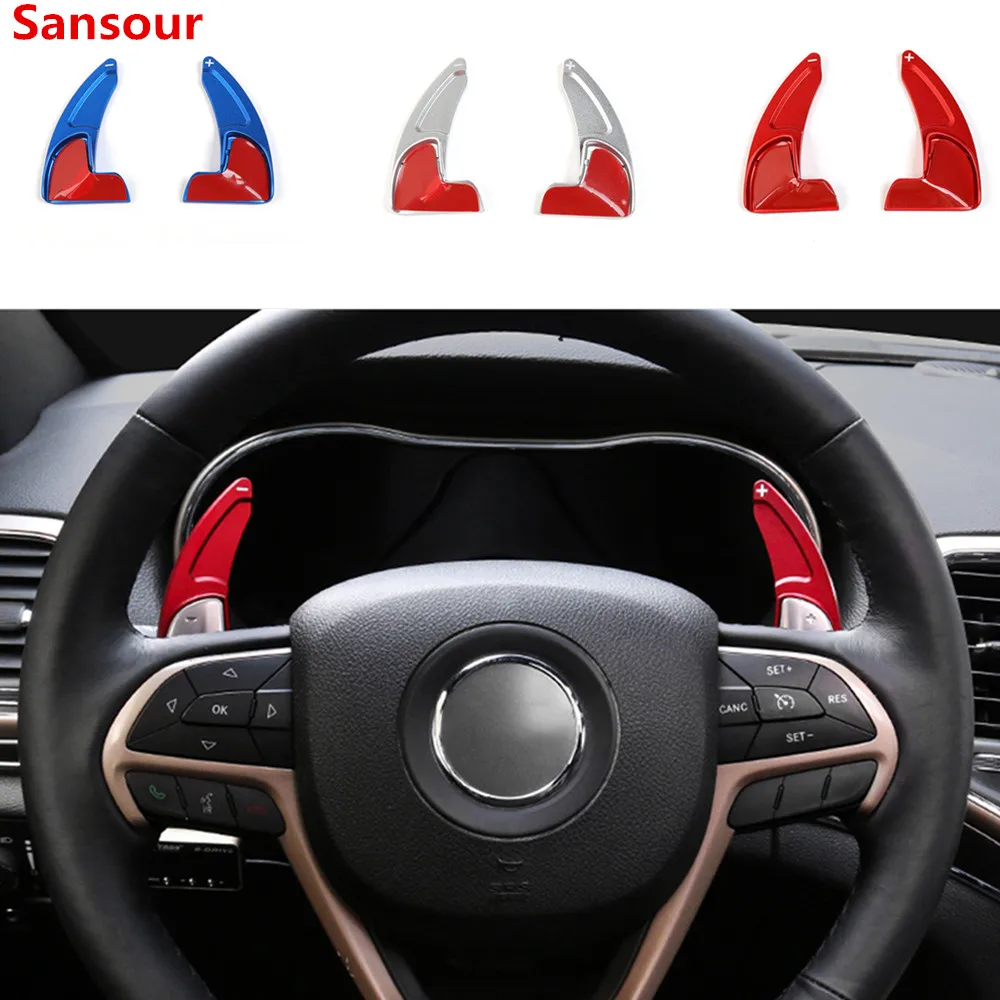 

Sansour Interior Mouldings For Jeep Grand Cherokee 2014+ Steering Wheel Shift Paddle Shifter Trim Cover For Grand Cherokee 2014+