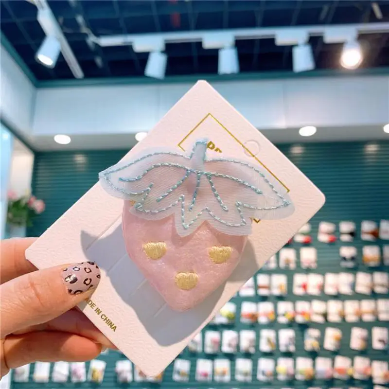 Детские Тканевые заколки для волос с изображением фруктов аксессуары девочек