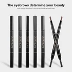 Вращающийся карандаш для бровей с двойной головкой, стойкий, водонепроницаемый, 5 цветов, ультратонкий треугольный оттенок для бровей, коричневый цвет