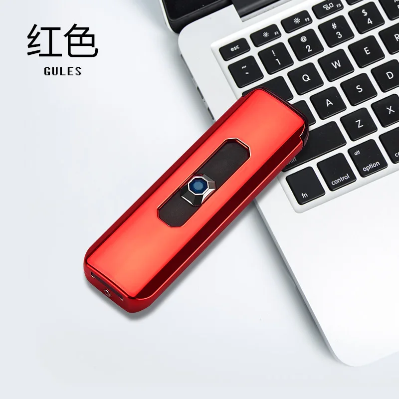 Red Перезаряжаемая USB электрическая электронная зарядка прикуриватель бездымный двухсторонняя сигарета - Цвет: Red
