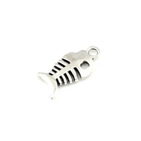 10pcs vintage fish bone charms pendants for jewelry making earrings necklace and bracelet 11 8x24 5mm a 637