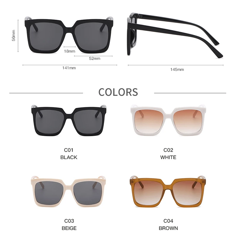 

Fashion Oversized Gradient Sunglasses Women Men Brand Designer Retro Big Frame Sun Glasses Female Vintage Goggles Oculo De Sol