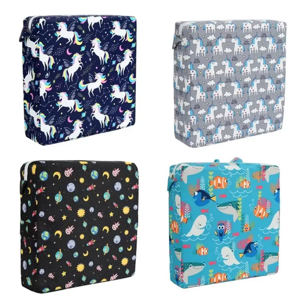 

Kids Dining Chair Booster Seat Cushion Portable Cartoon Print Chair Cushion Removable Increase Pad