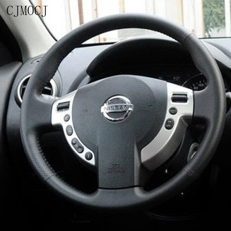 

for Nissan Qashqai Teana Tiida X-TRAIL Bluebird Sylphy Hand-Stitched Black Suede Steering Wheel Cover Interior Car Accessories