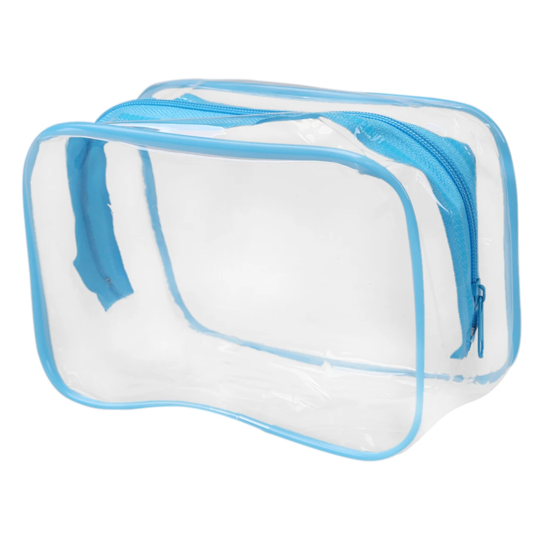 PVC Clear Pouch Travel Bathing Toiletry Zipper Cosmetic Bag Blue S | Багаж и сумки