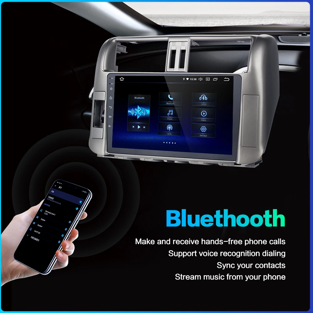 10," ips Экран Авто Android 9,0 для Toyota Prado 150 2010 2011 2012 2013 Bluetooth 64 Гб Встроенная память MAX6