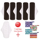 6 шт. многоразовые 100% хлопковые тканевые прокладки, водонепроницаемые женские тканевые вкладыши для ежедневного использования, женские гигиенические размеры SML