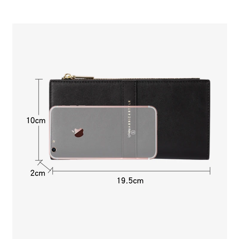 FOSIZZO Wallet For Cards And Money With Coin Pocket For Women Long PU Leather Coin Purses Designer Luxury Brand Wallet Case 3024