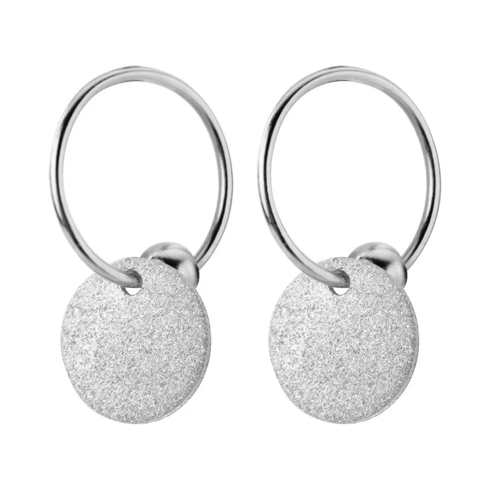 1Pair Grind Silver Trusta Для женщин s Мода 925 твердого стерлингового серебра вафли браслеты с подвесками, серьги со шпилькой, для Для женщин Стерлинговое Серебро-бижутерия DS1175 - Окраска металла: 1Pair Grind Silver