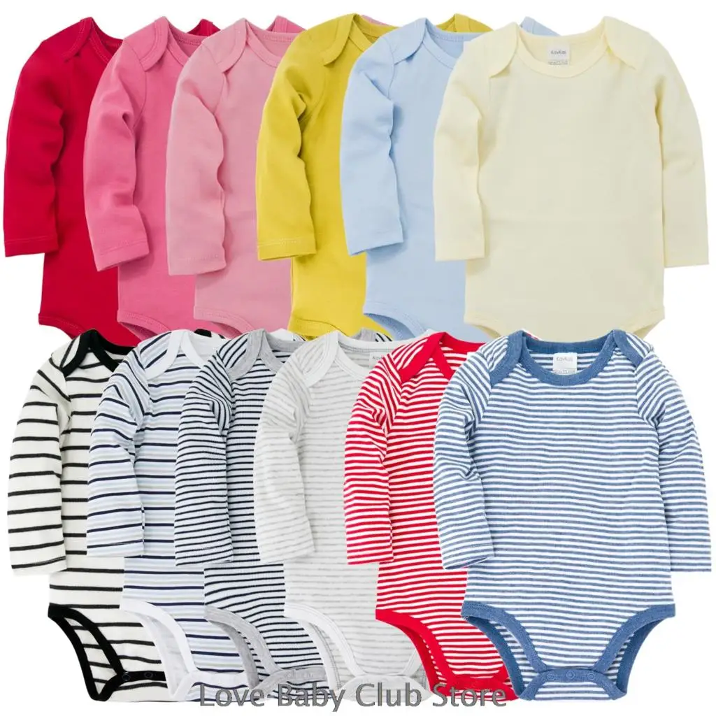 Комбинезон детский хлопковый Полосатый с длинным рукавом 100% | Детская одежда и