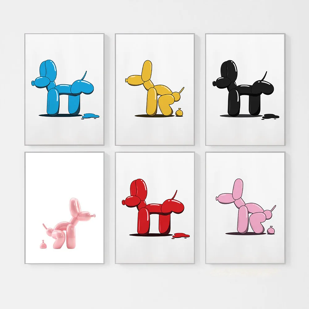 

Solid color balloon Print Poster Bathroom Wall Decor Toilet Sign Popart Prints Home Decoration Contemporary Art Picture Painting