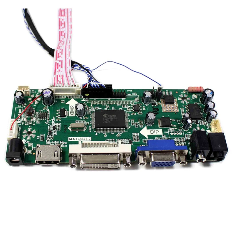 10.1 Inch HSD100IFW1 1024*600 Monitor Screen Panel LCD Display with DVI+VGA+HDMI Controller Board Kit | Компьютеры и офис