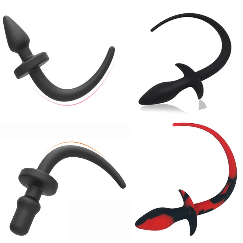 Silicone Puppy Play Dog Tail Smooth Anal Plug Prostate Massager G-Spot Tails Sexy Pet Roleplay SM Adult Sex Toys For Couple | Красота и