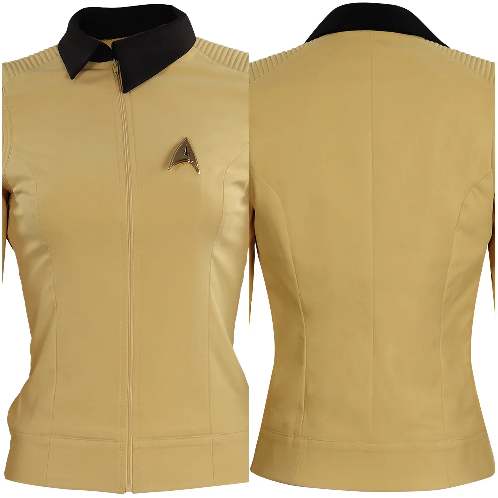 

Trek Strange New Worlds2022 Number One Cosplay Costume Yellow Uniform Shirt Outfit Halloween Carnival Suit
