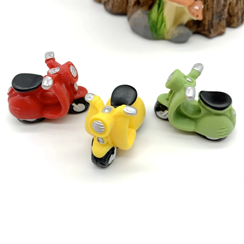 

Mini Motorbike Toy Miniature Fairy Garden Accessory Mini World Decoration Moss Terrarium Dollhouse Toy Gift DIY Resin Craft