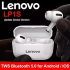 Новые беспроводные наушники Lenovo LP1S TWS, Bluetooth, улучшенная версия 5,0, двойное стерео сенсорное управление, 300 мАч