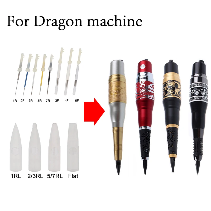 

50pcs Microblading 1R/2R/3R/5R/7R/3F/4F/6F Dragon Needles Permanent Makeup Needle for Dragon Tattoo Machine Pen Supplies